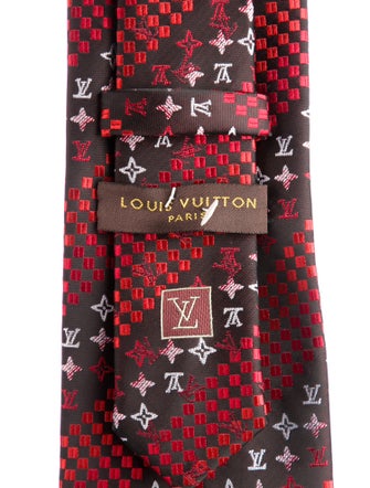 Louis Vuitton Pattern Print Silk Tie