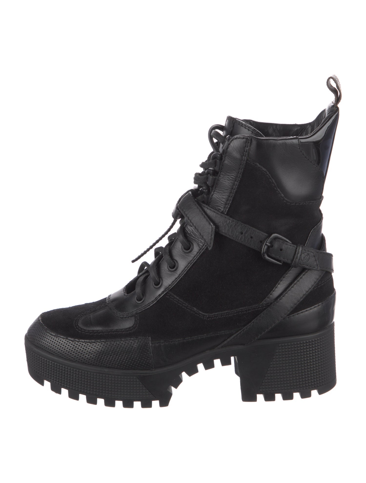 Louis Vuitton LV Monogram Suede Combat Boots