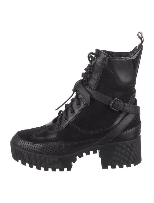 Louis Vuitton LV Monogram Suede Combat Boots