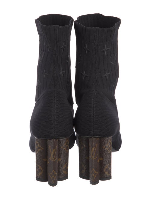 Louis Vuitton LV Monogram Embroidered Accent Sock Boots