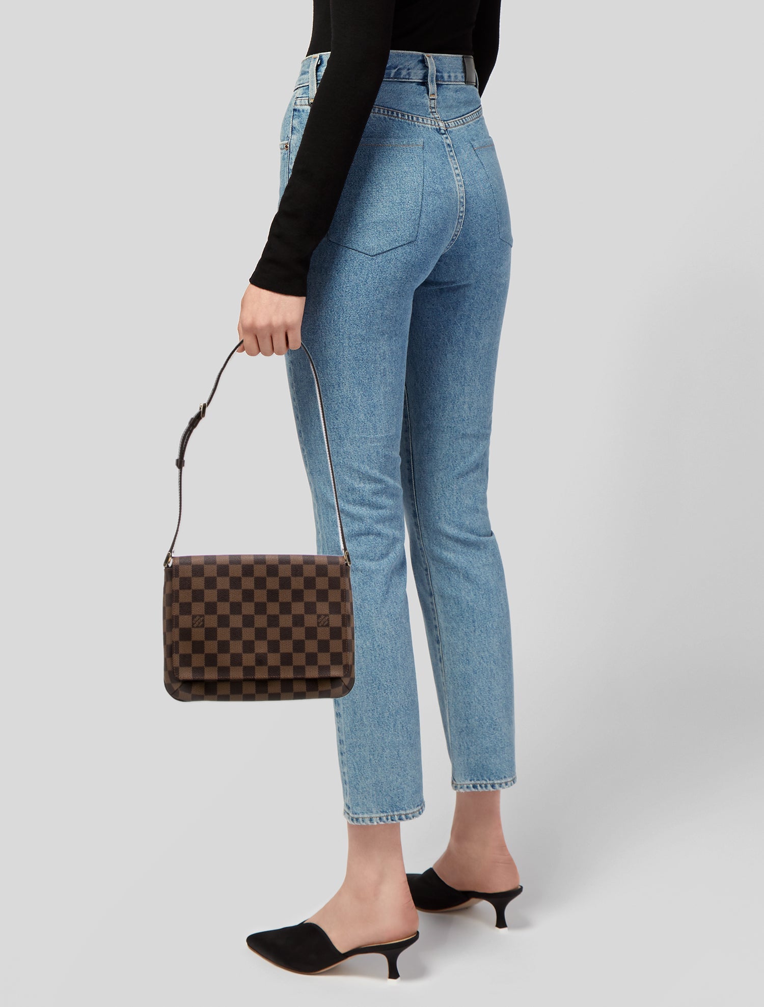 Louis Vuitton Damier Ebene Musette Tango PM Vintage