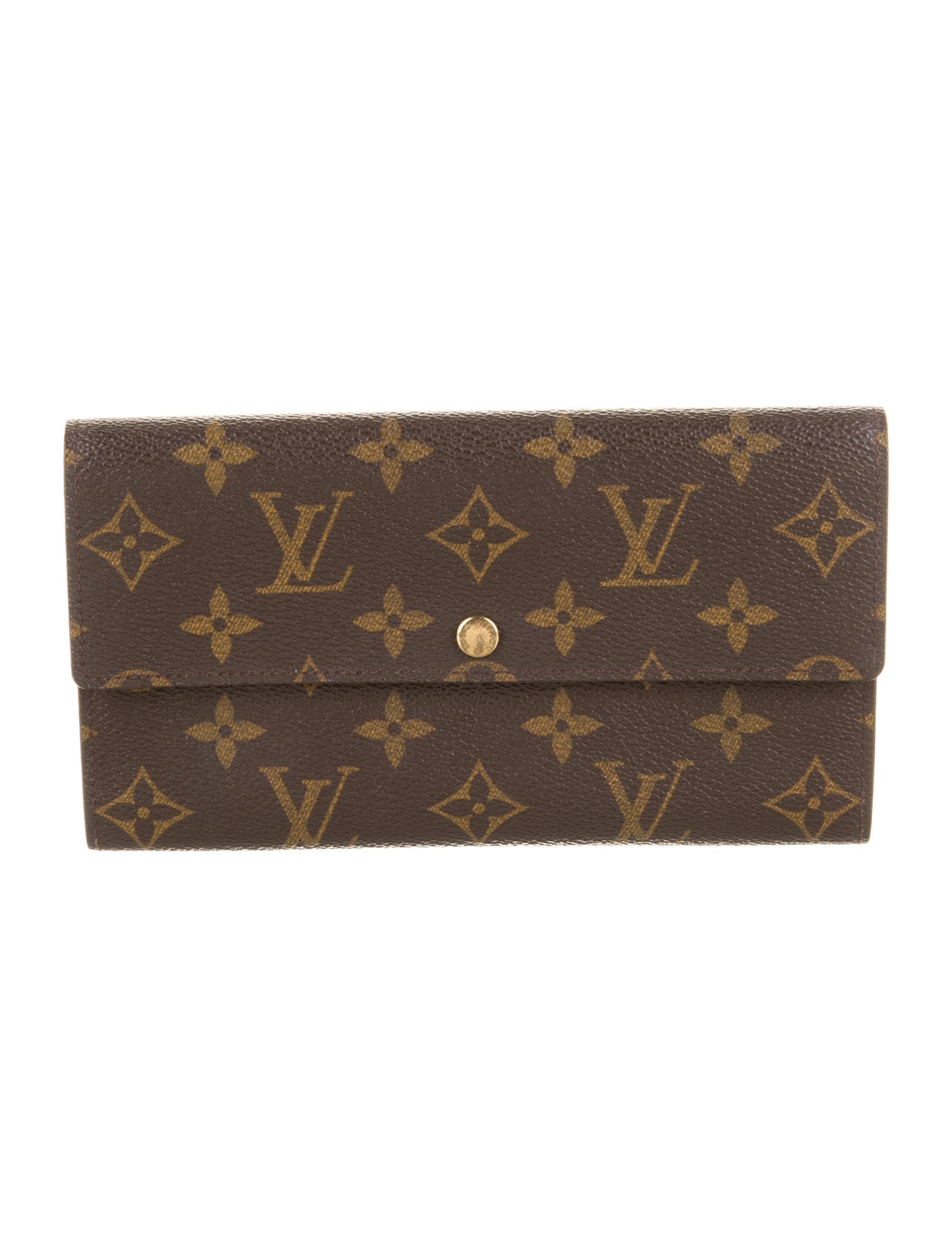 Louis Vuitton LV Monogram Coated Canvas Sarah Wallet