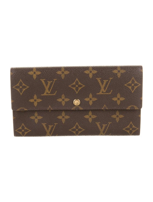 Louis Vuitton LV Monogram Coated Canvas Sarah Wallet
