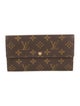 Louis Vuitton LV Monogram Coated Canvas Sarah Wallet