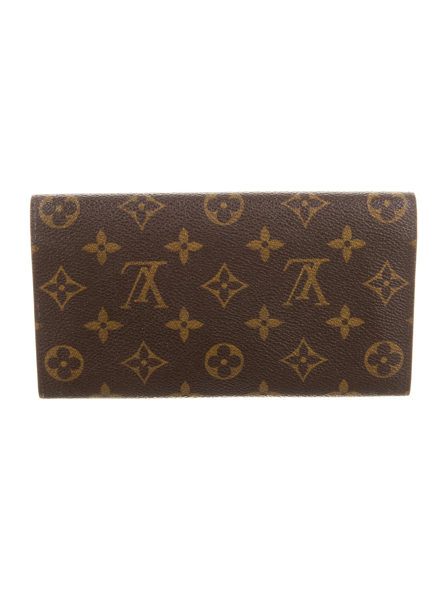 Louis Vuitton LV Monogram Coated Canvas Sarah Wallet