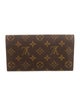 Louis Vuitton LV Monogram Coated Canvas Sarah Wallet