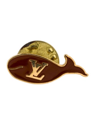 Louis Vuitton Enamel LV Whale Lapel Pin