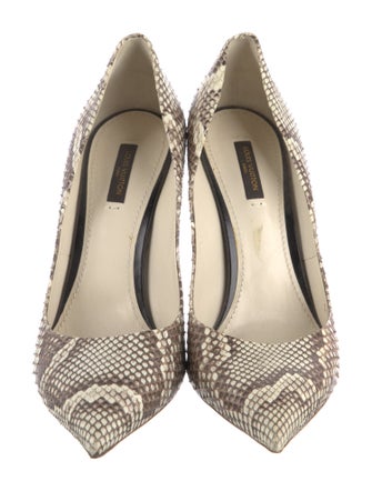 Louis Vuitton Snakeskin Animal Print Pumps