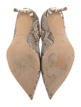 Louis Vuitton Snakeskin Animal Print Pumps