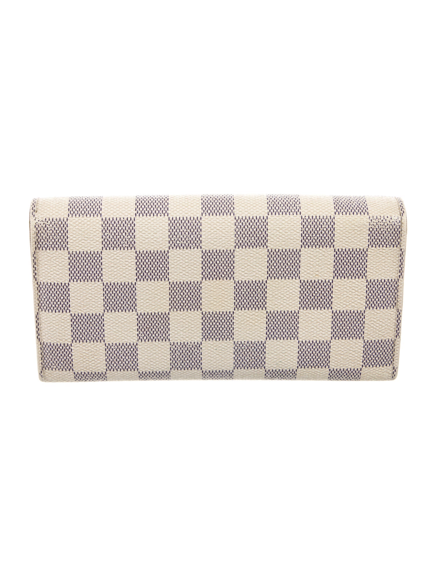 Louis Vuitton Damier Azur Pattern Coated Canvas Sarah Wallet