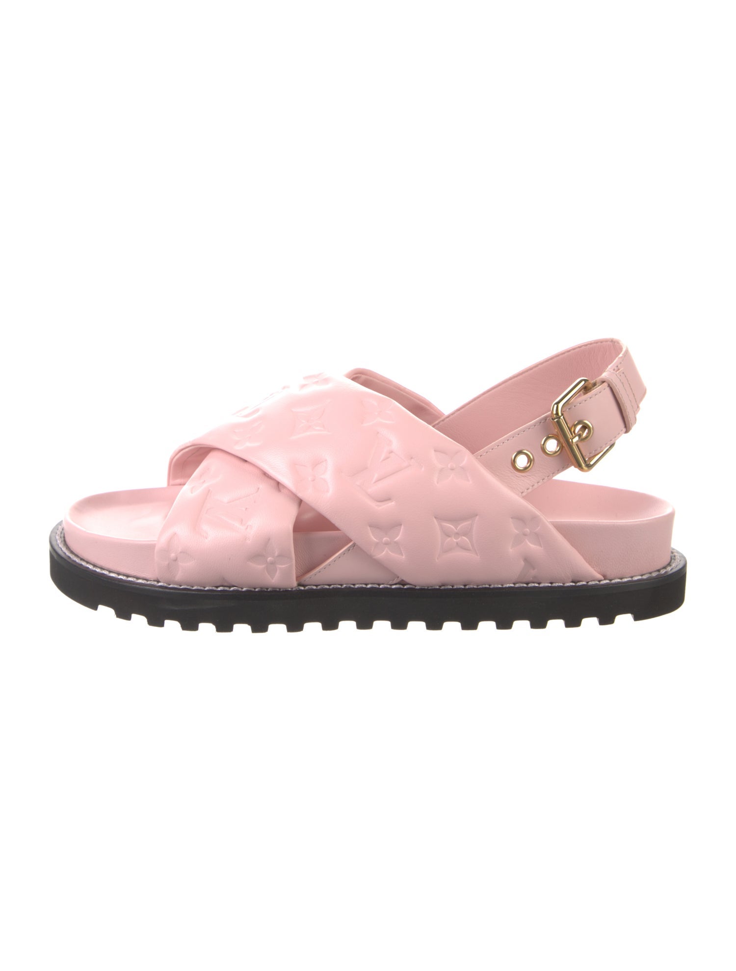 Louis Vuitton LV Monogram Leather Slingback Sandals