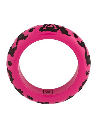 Louis Vuitton Lacquer & Wood Leomonogram Bangle Bracelet