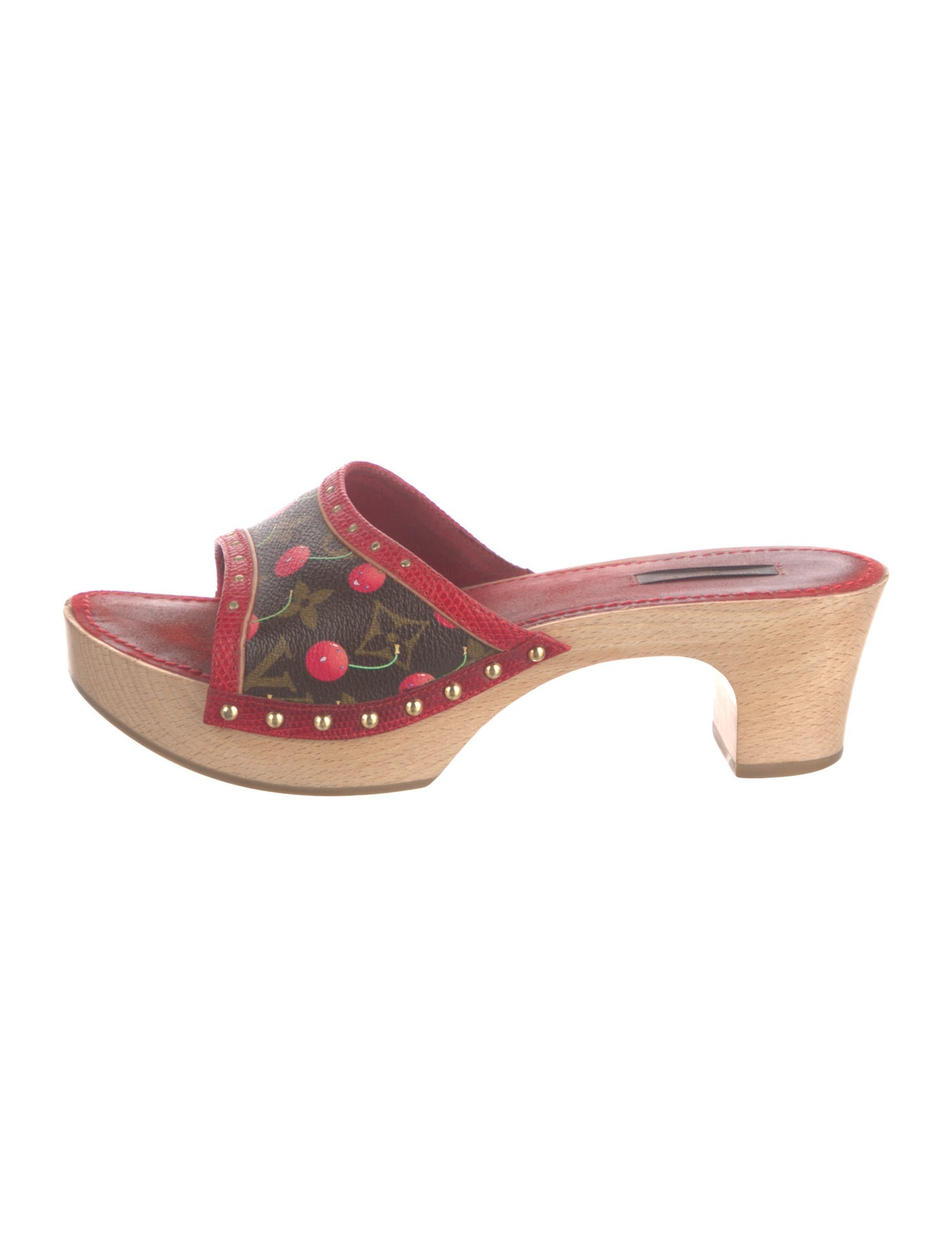 Louis Vuitton LV Monogram Studded Accents Slides
