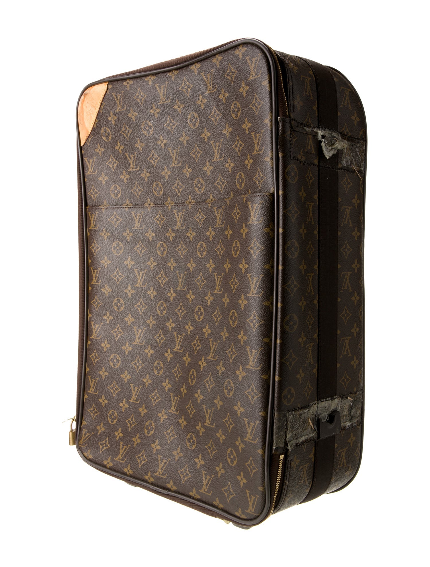 Louis Vuitton Leather-Trimmed Coated Canvas Rolling Suitcase