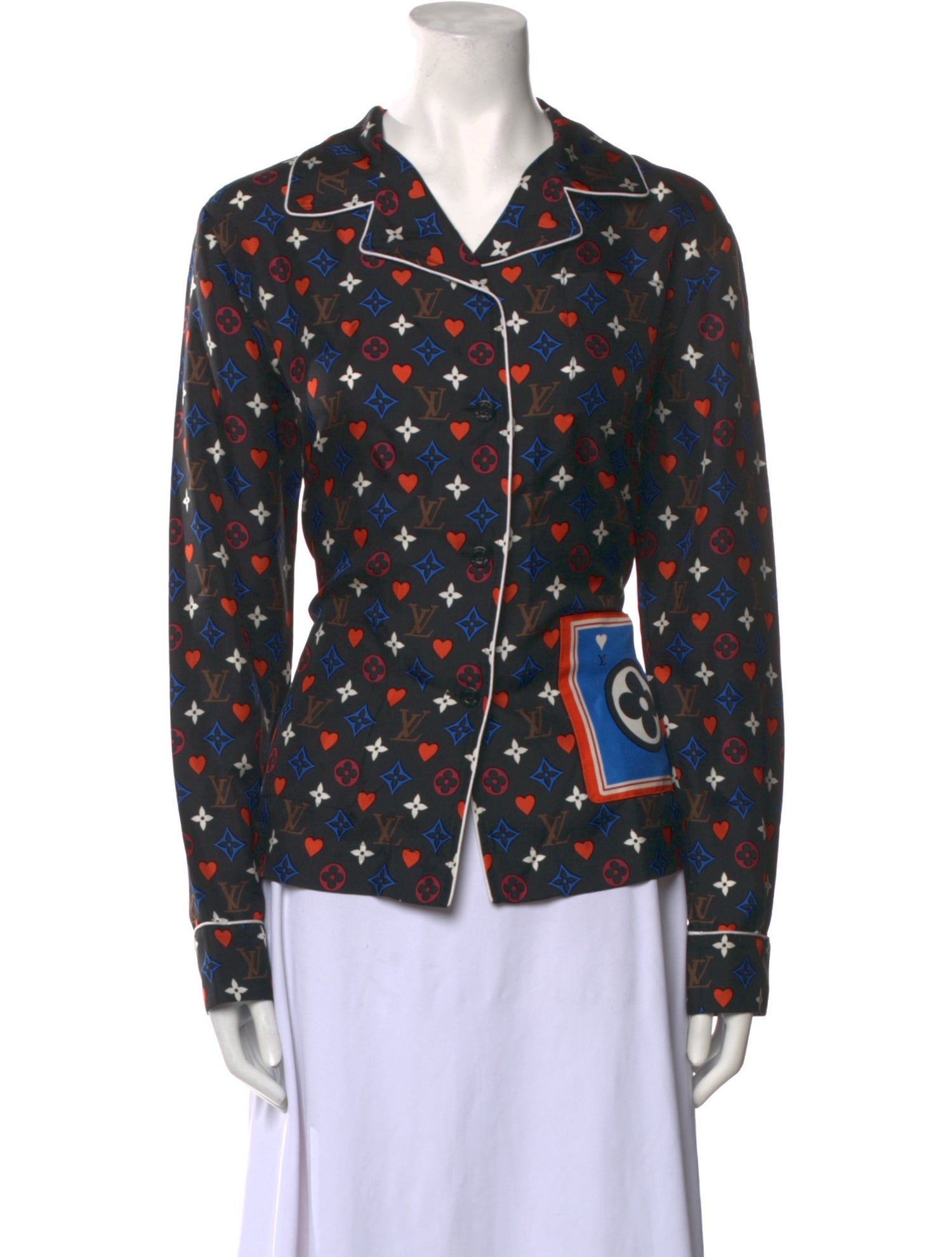 Louis Vuitton 2021 Silk Button-Up Top