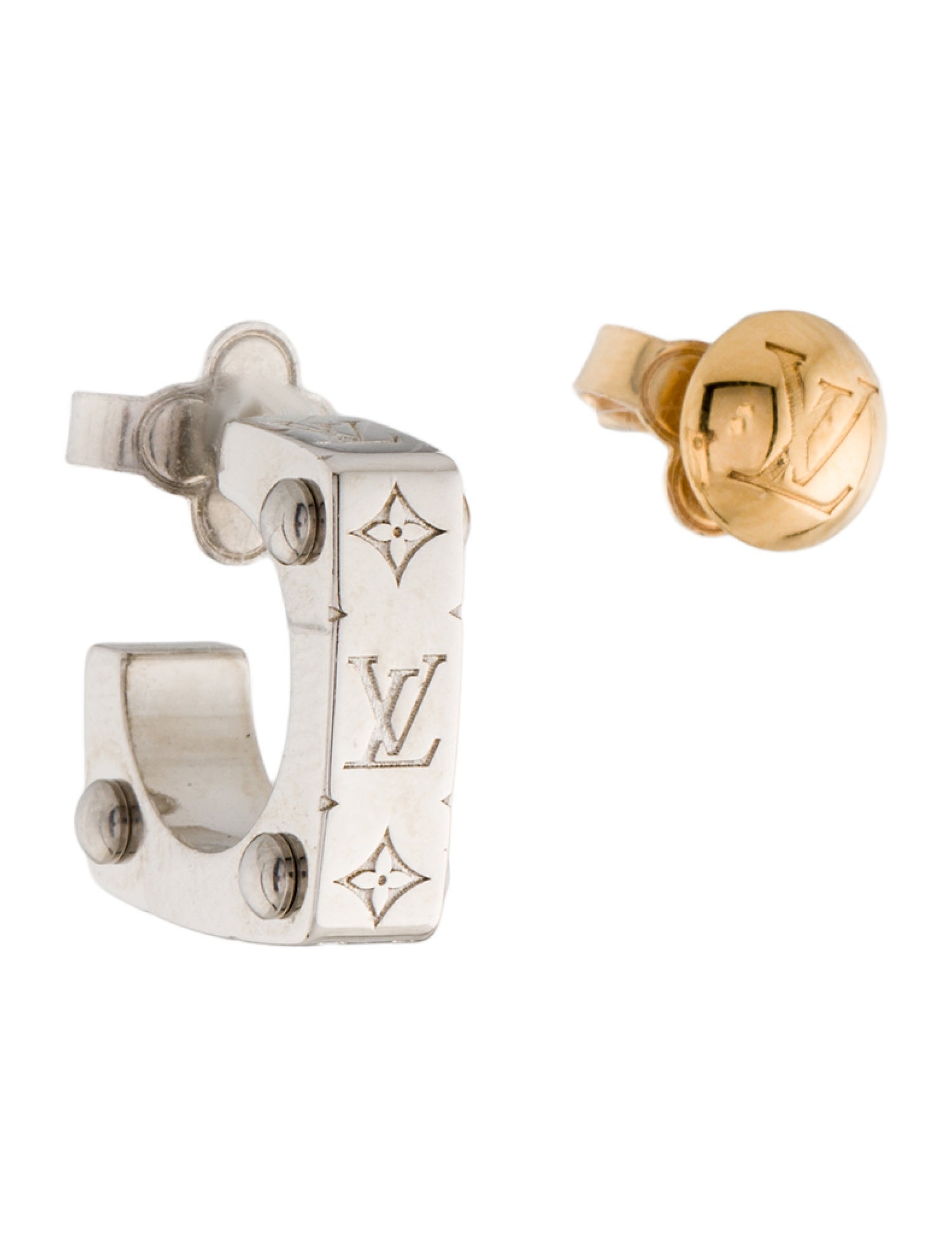 Louis Vuitton LV Monogram Mismatched Earrings