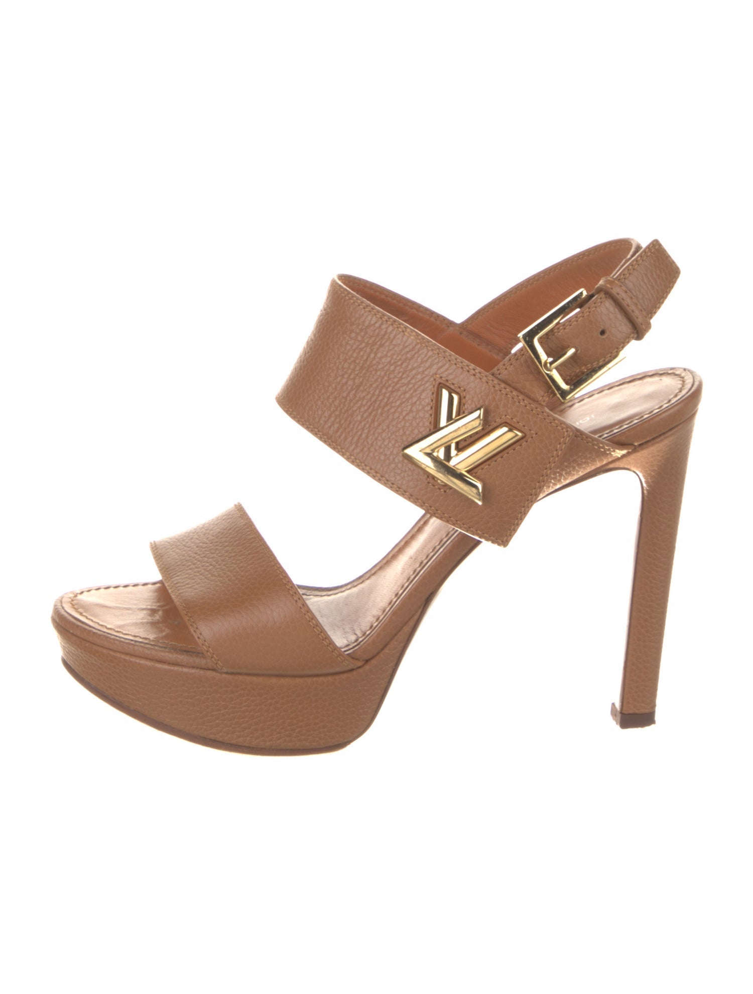 Louis Vuitton Leather Slingback Sandals