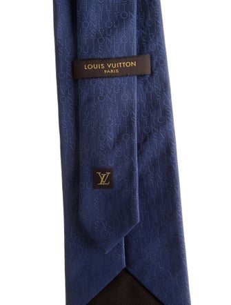 Louis Vuitton Pattern Print Silk Tie