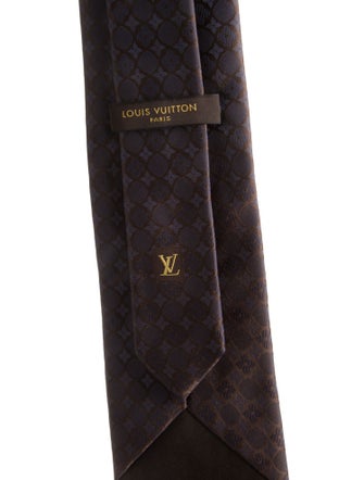 Louis Vuitton Pattern Print Silk Tie