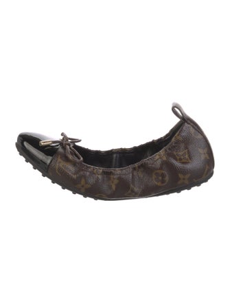Louis Vuitton LV Monogram Bow Accents Ballet Flats