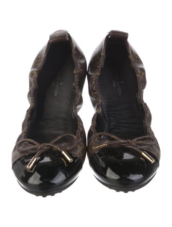 Louis Vuitton LV Monogram Bow Accents Ballet Flats