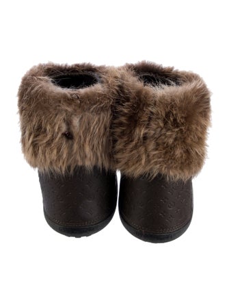 Louis Vuitton LV Monogram Leather Lace-Up Boots