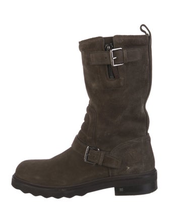 Louis Vuitton Suede Moto Boots