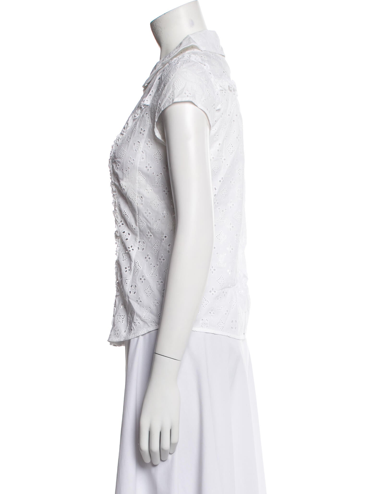 Louis Vuitton 2010 Short Sleeve Button-Up Top