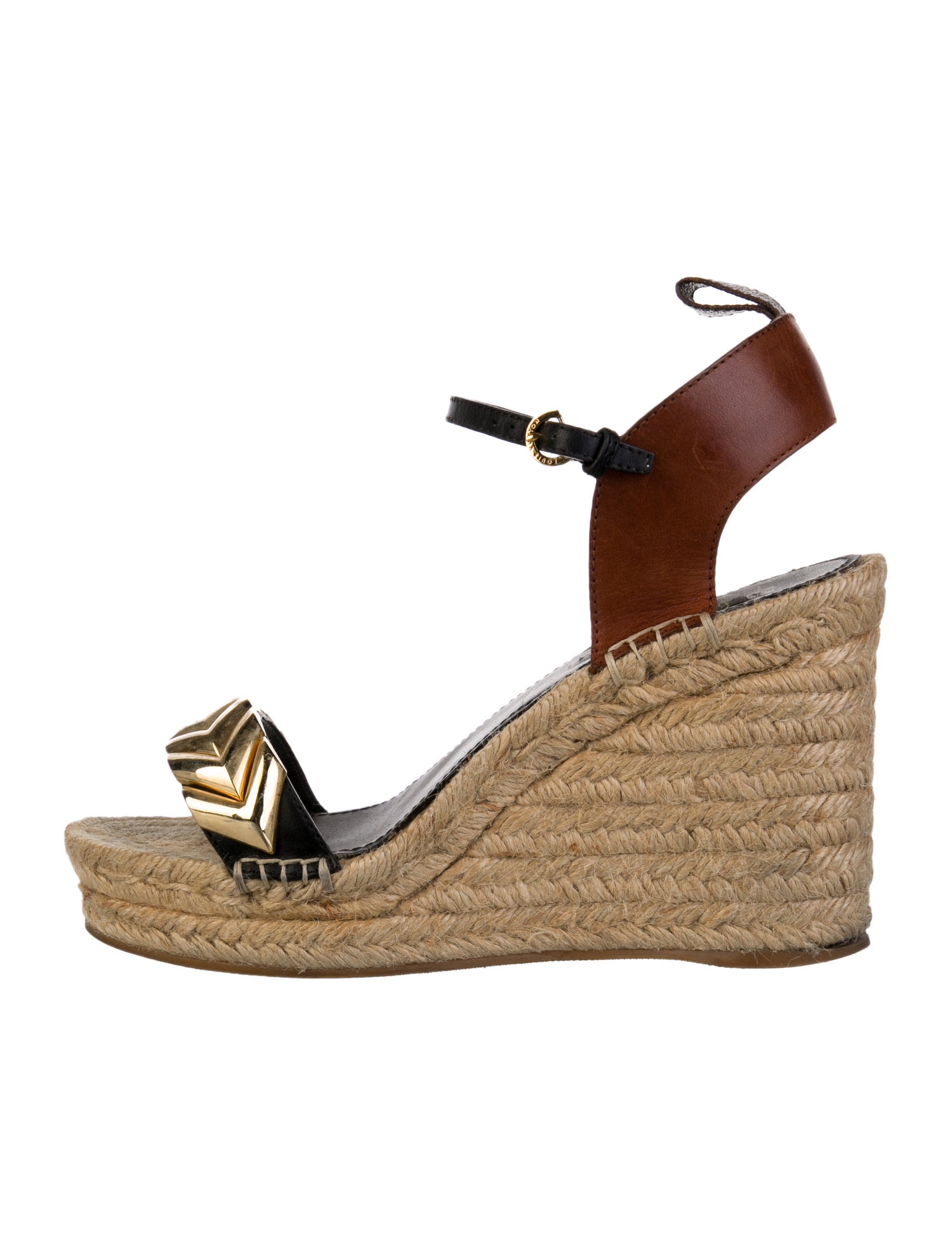 Louis Vuitton Leather Colorblock Pattern Espadrilles
