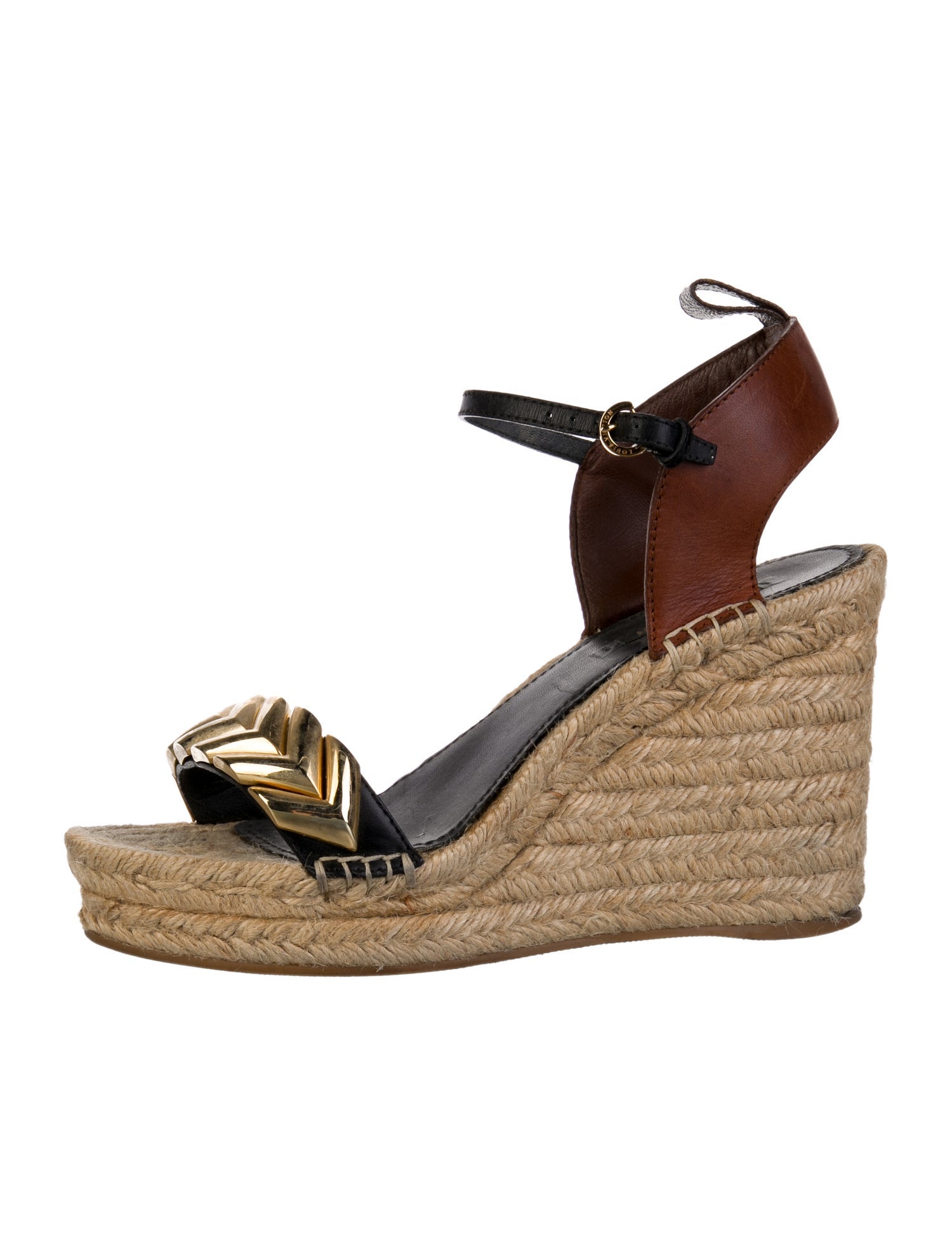 Louis Vuitton Leather Colorblock Pattern Espadrilles