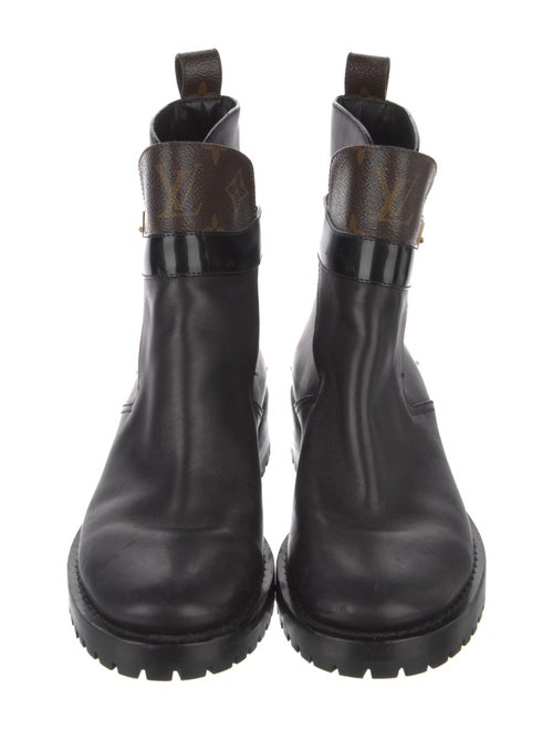 Louis Vuitton LV Monogram Leather Combat Boots