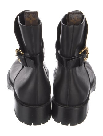 Louis Vuitton LV Monogram Leather Combat Boots