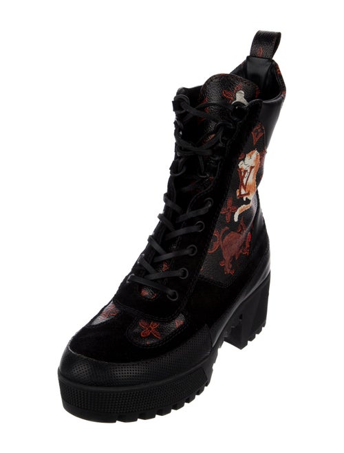 Louis Vuitton Catogram Print Printed Combat Boots