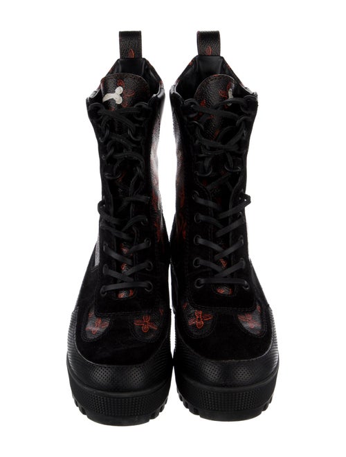 Louis Vuitton Catogram Print Printed Combat Boots