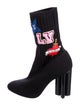 Louis Vuitton Printed Embroidered Accent Sock Boots
