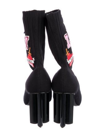 Louis Vuitton Printed Embroidered Accent Sock Boots