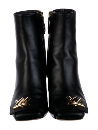 Louis Vuitton Monogram Pattern Leather Boots
