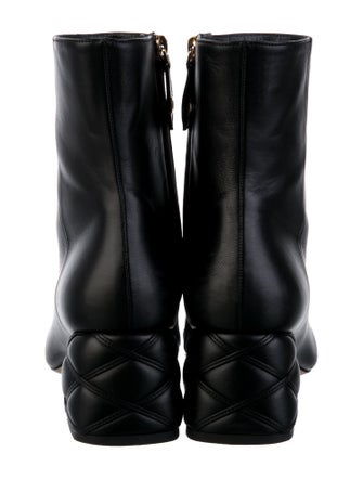 Louis Vuitton Monogram Pattern Leather Boots