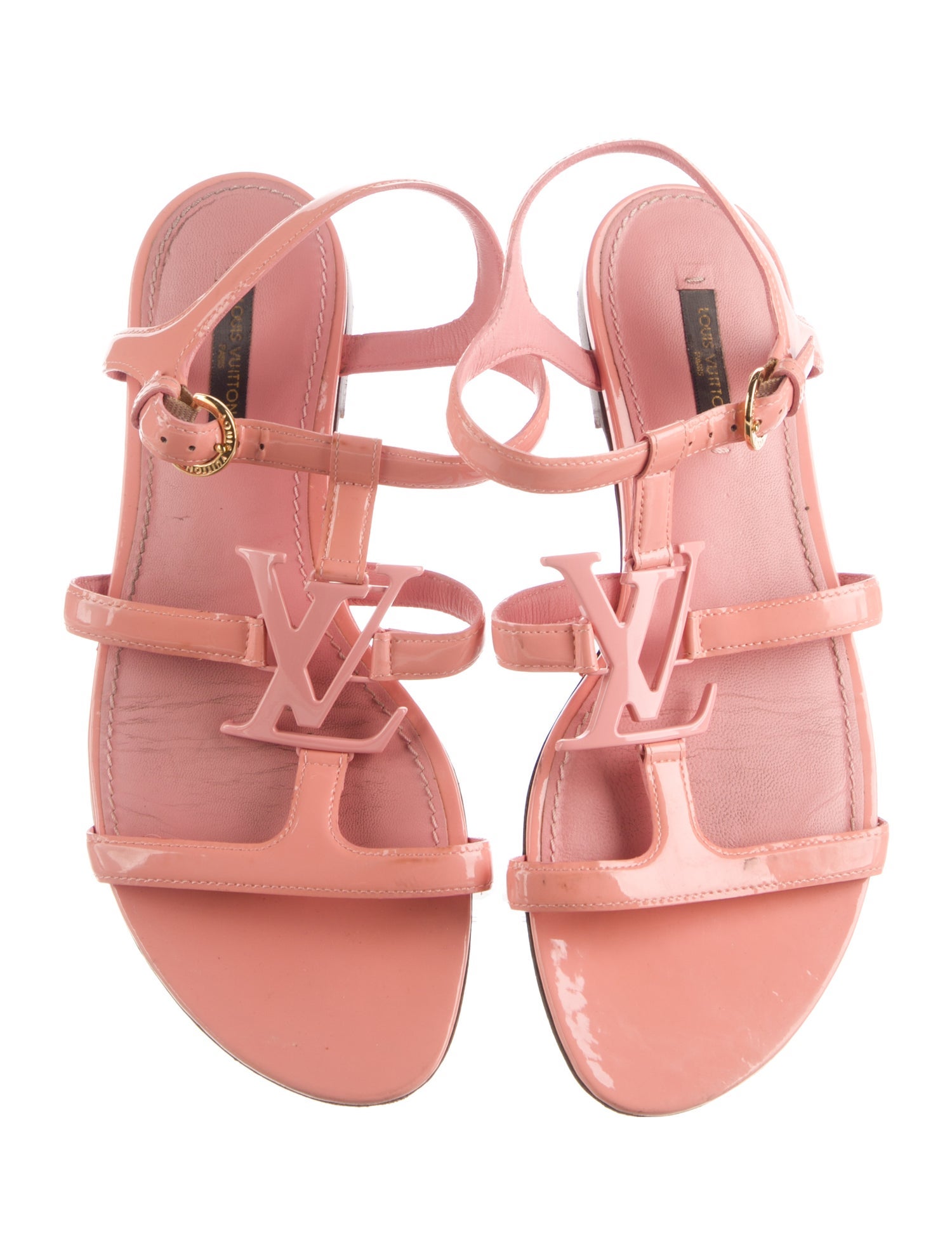 Louis Vuitton Patent Leather Gladiator Sandals
