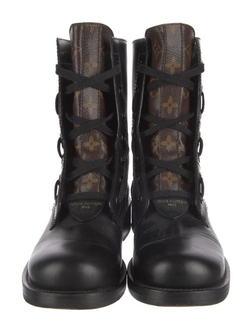 Louis Vuitton LV Monogram Leather Combat Boots