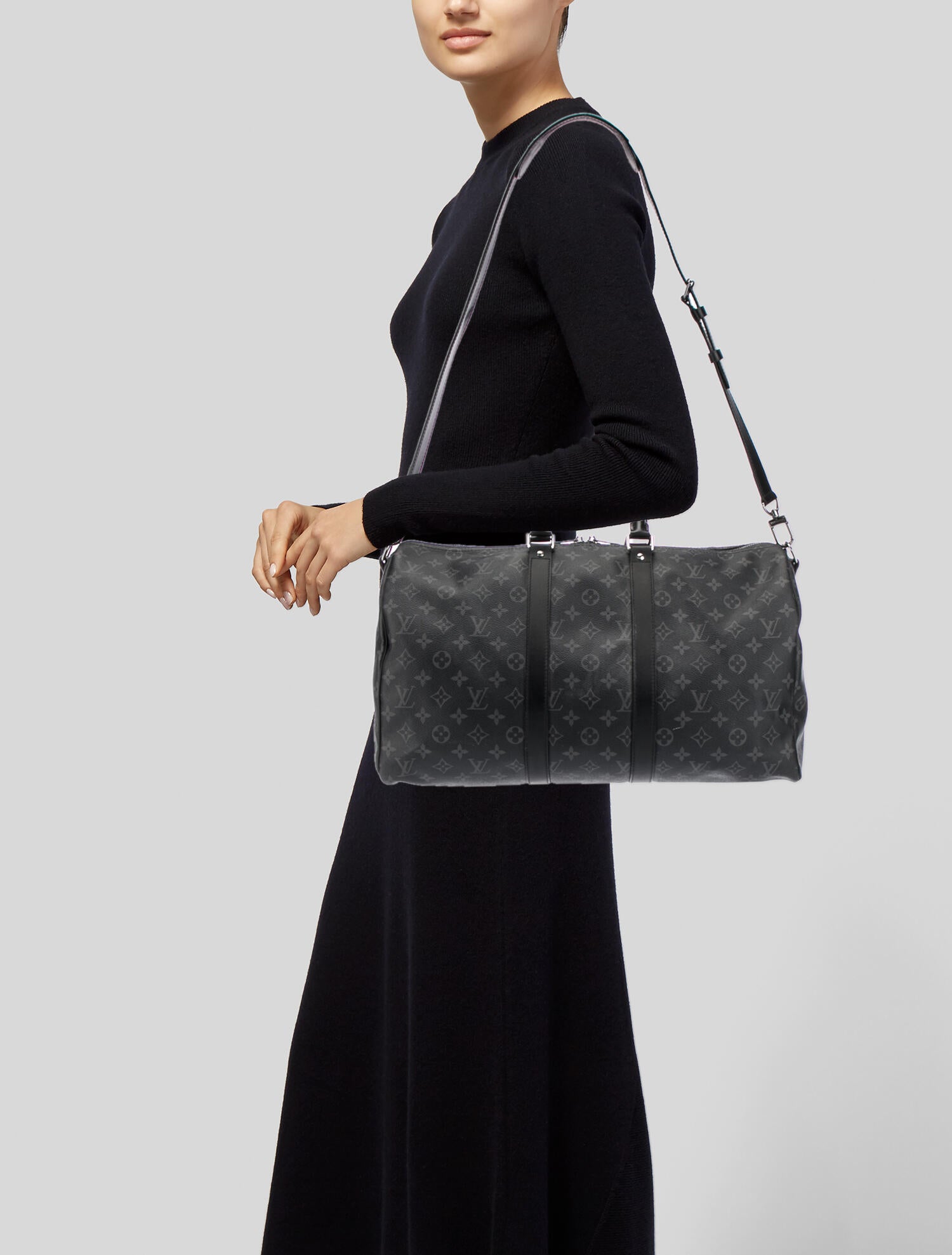 Louis Vuitton Monogram Eclipse Keepall Bandouliere 50