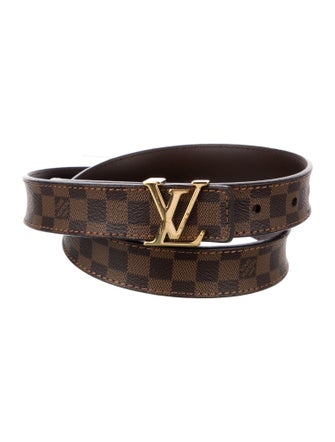 Louis Vuitton LV Initiales 25MM Damier Ebene Pattern Belt