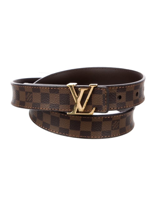Louis Vuitton LV Initiales 25MM Damier Ebene Pattern Belt