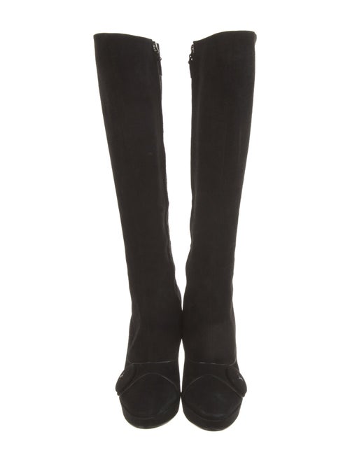 Louis Vuitton Suede Leather Trim Embellishment Boots