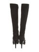 Louis Vuitton Suede Leather Trim Embellishment Boots