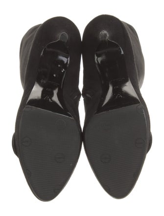 Louis Vuitton Suede Leather Trim Embellishment Boots