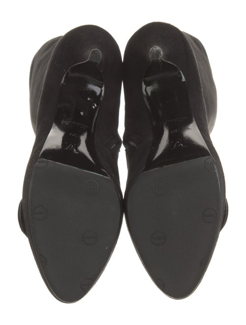 Louis Vuitton Suede Leather Trim Embellishment Boots