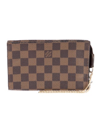 Louis Vuitton Damier Ebene Pattern Coated Canvas Pouch