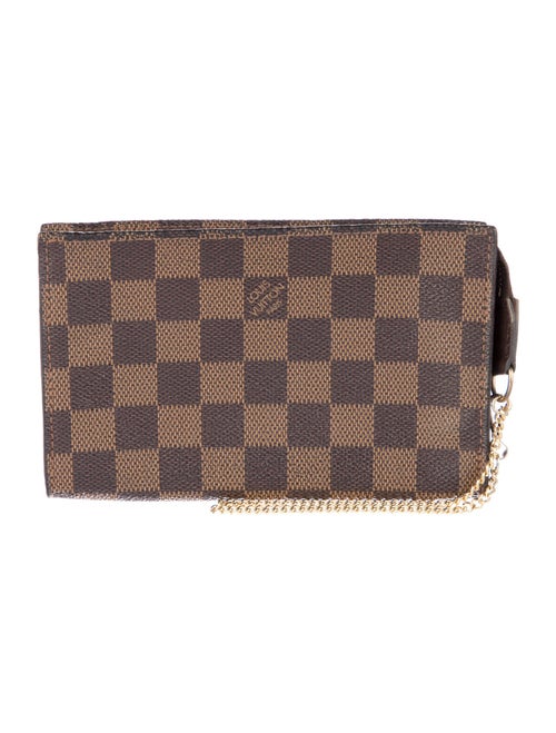 Louis Vuitton Damier Ebene Pattern Coated Canvas Pouch