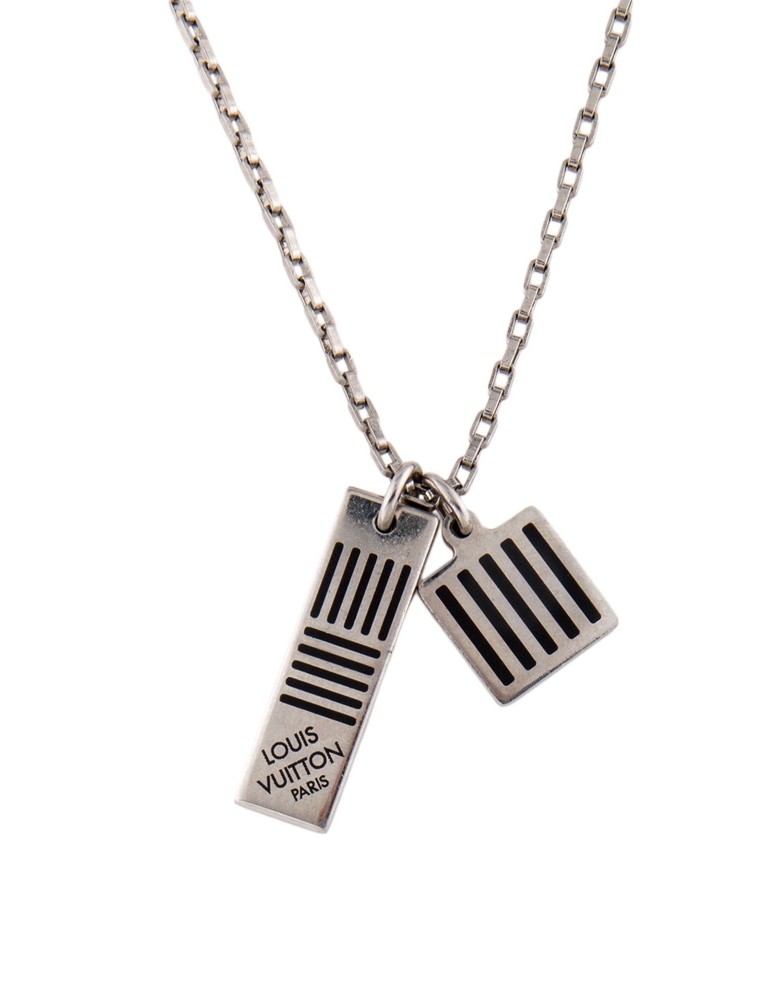 Louis Vuitton Damier Black Pendant Necklace